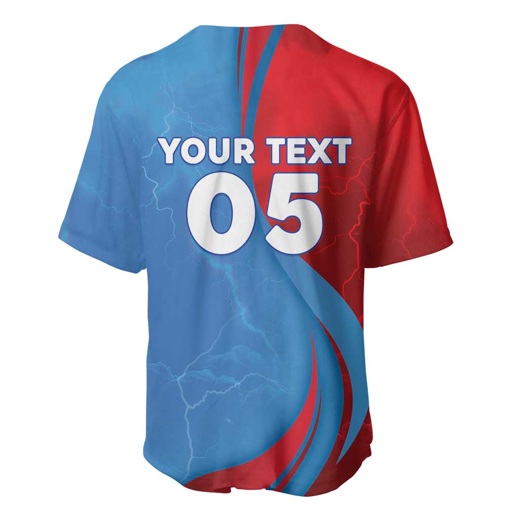 Custom Football 2026 DR Congo Leopards Baseball Jersey Lightning Style
