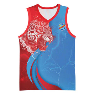 Custom Football 2026 DR Congo Leopards Basketball Jersey Lightning Style