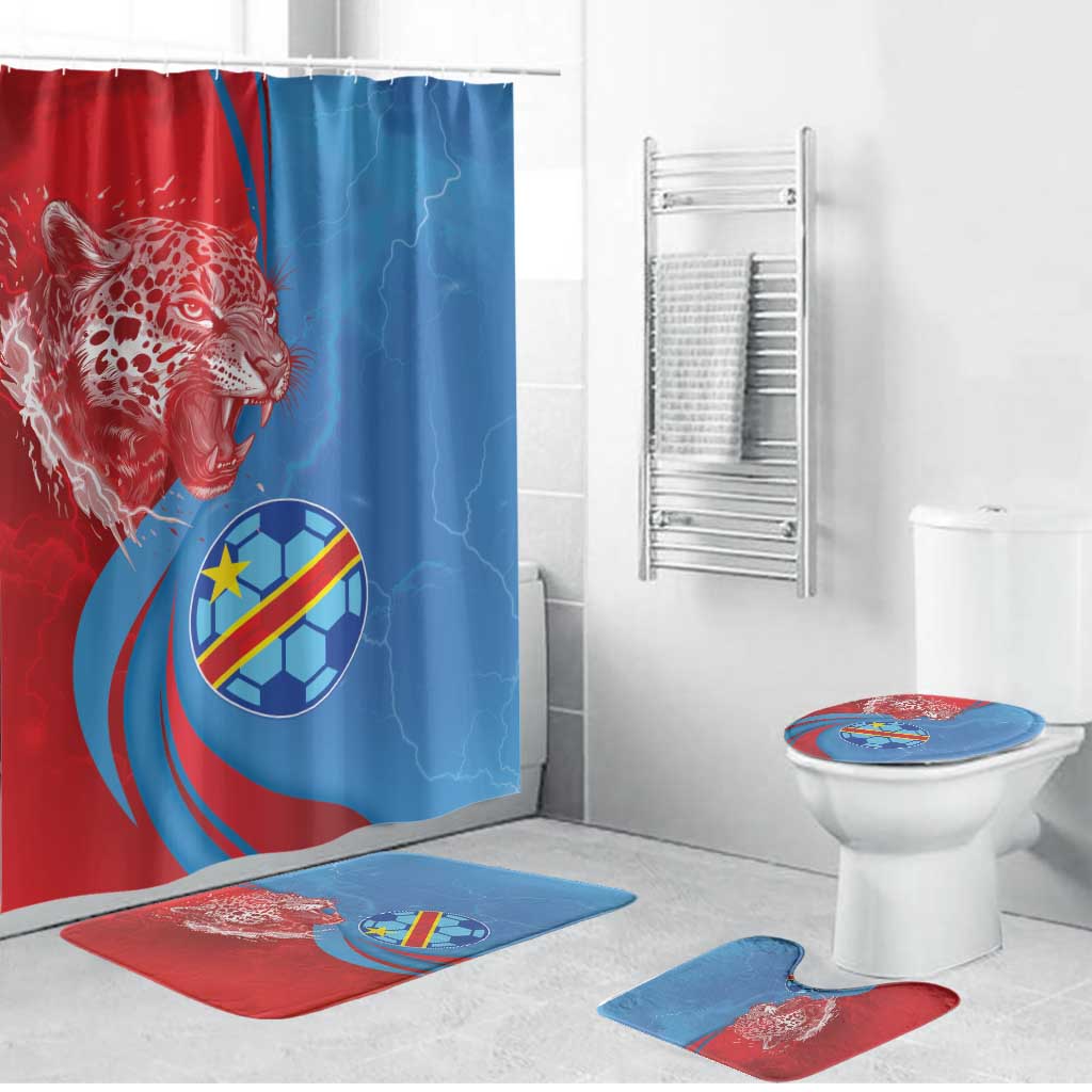 Football 2026 DR Congo Leopards Bathroom Set Lightning Style