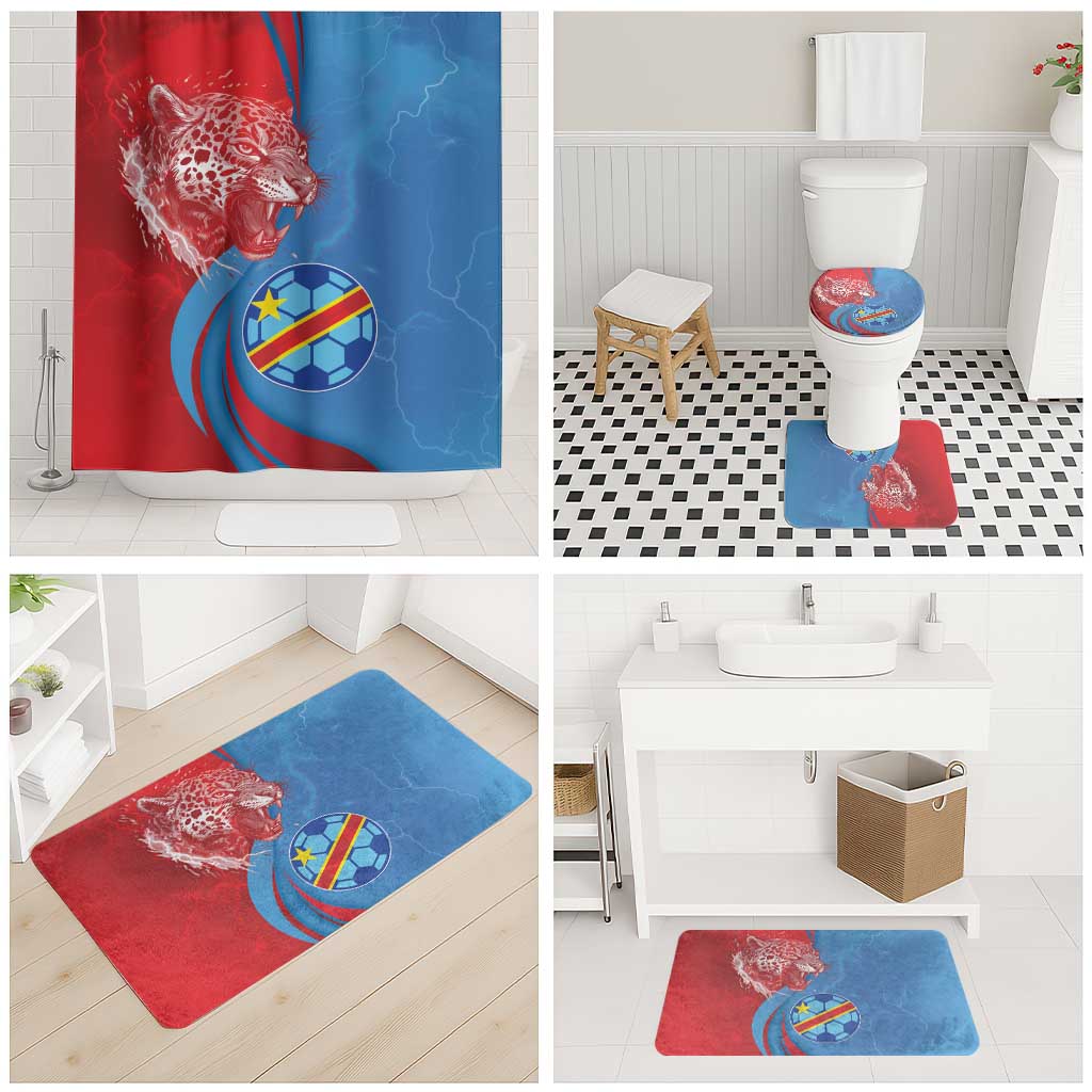Football 2026 DR Congo Leopards Bathroom Set Lightning Style
