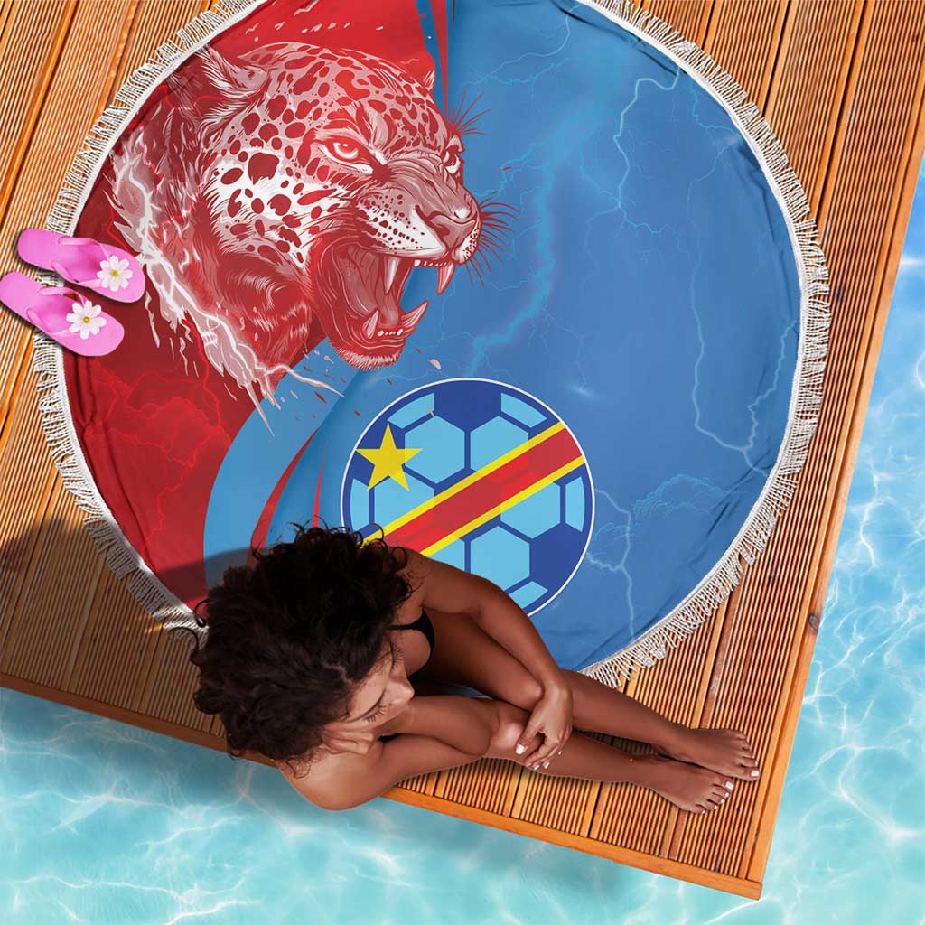 Football 2026 DR Congo Leopards Beach Blanket Lightning Style