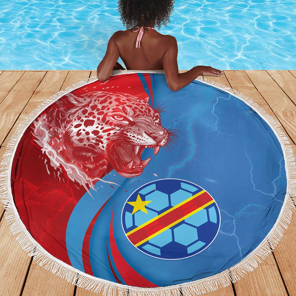 Football 2026 DR Congo Leopards Beach Blanket Lightning Style