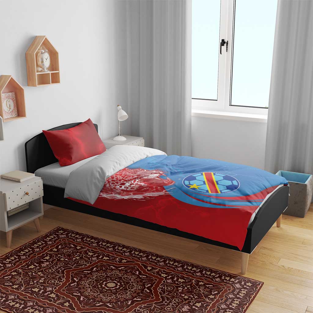 Football 2026 DR Congo Leopards Bedding Set Lightning Style