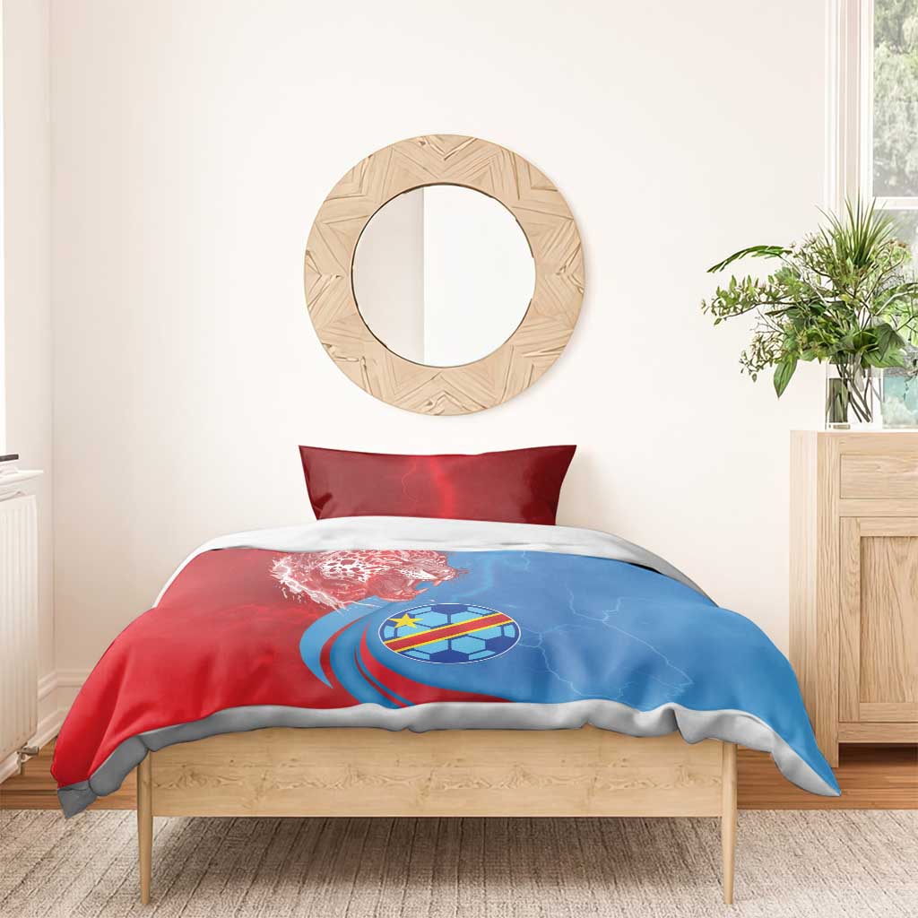 Football 2026 DR Congo Leopards Bedding Set Lightning Style