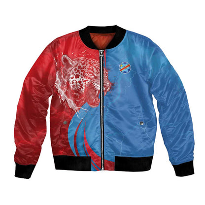 Custom Football 2026 DR Congo Leopards Bomber Jacket Lightning Style