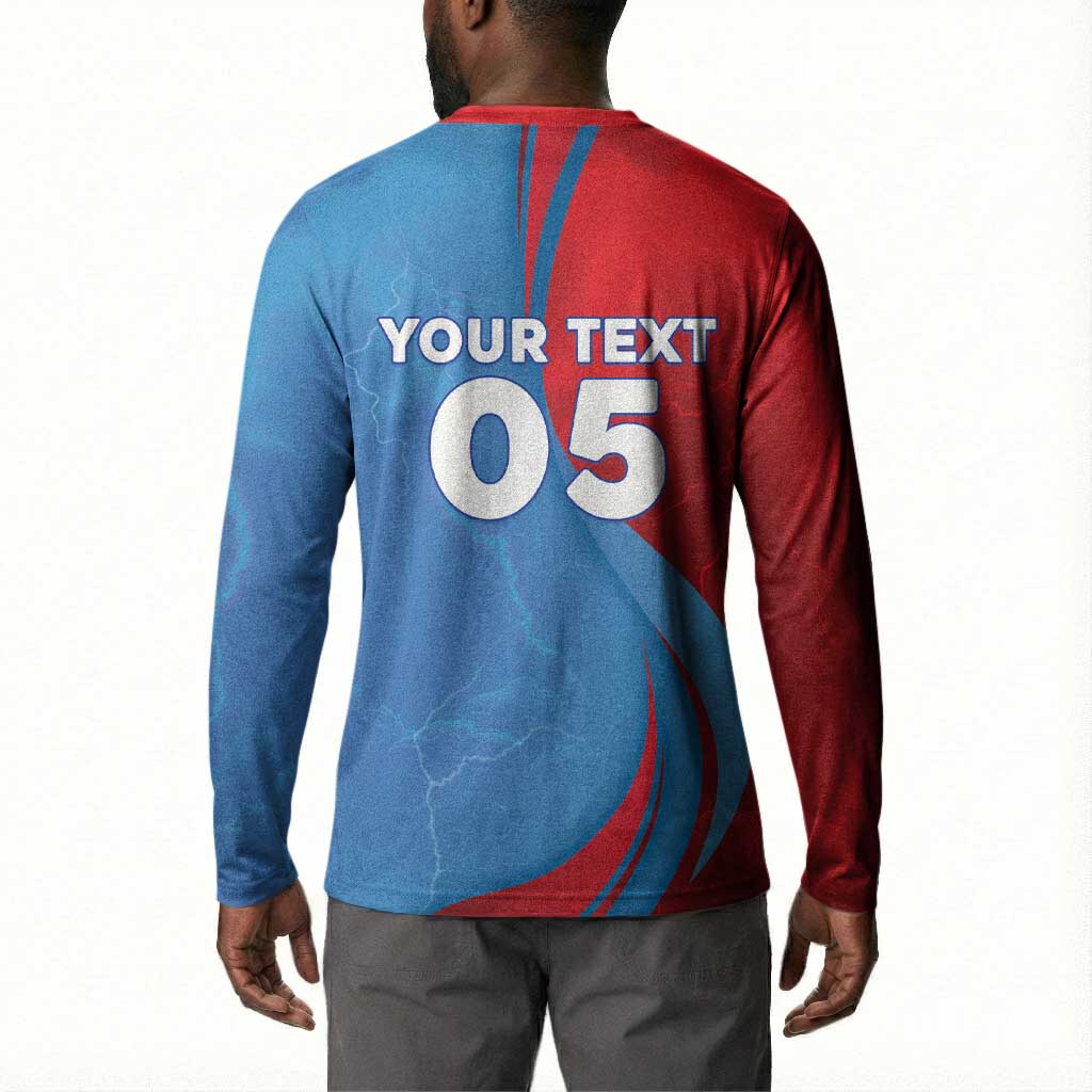 Custom Football 2026 DR Congo Leopards Button Sweatshirt Lightning Style