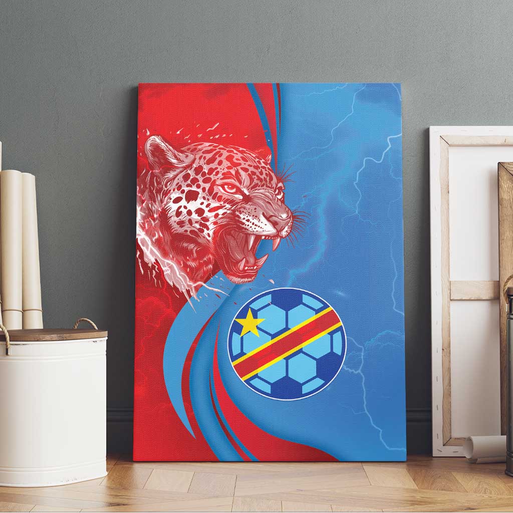 Football 2026 DR Congo Leopards Canvas Wall Art Lightning Style