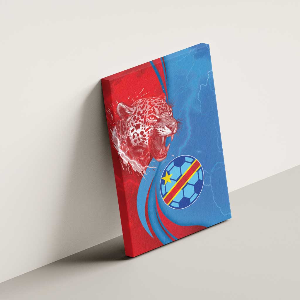 Football 2026 DR Congo Leopards Canvas Wall Art Lightning Style