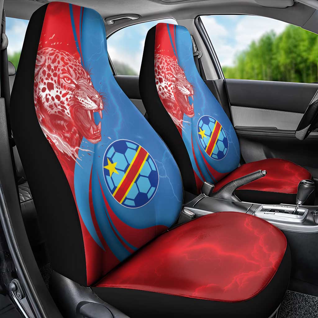 Football 2026 DR Congo Leopards Car Seat Cover Lightning Style