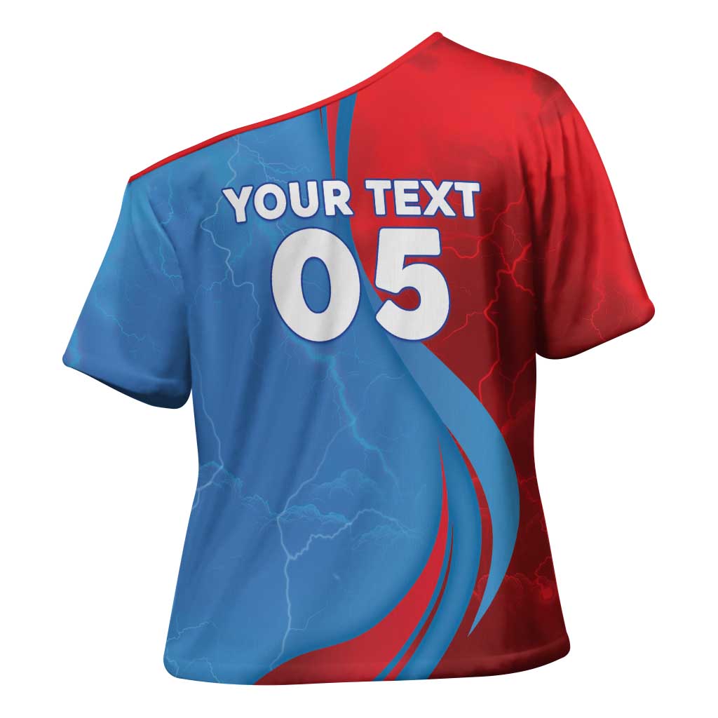 Custom Football 2026 DR Congo Leopards Cross Shoulder Shirt Lightning Style