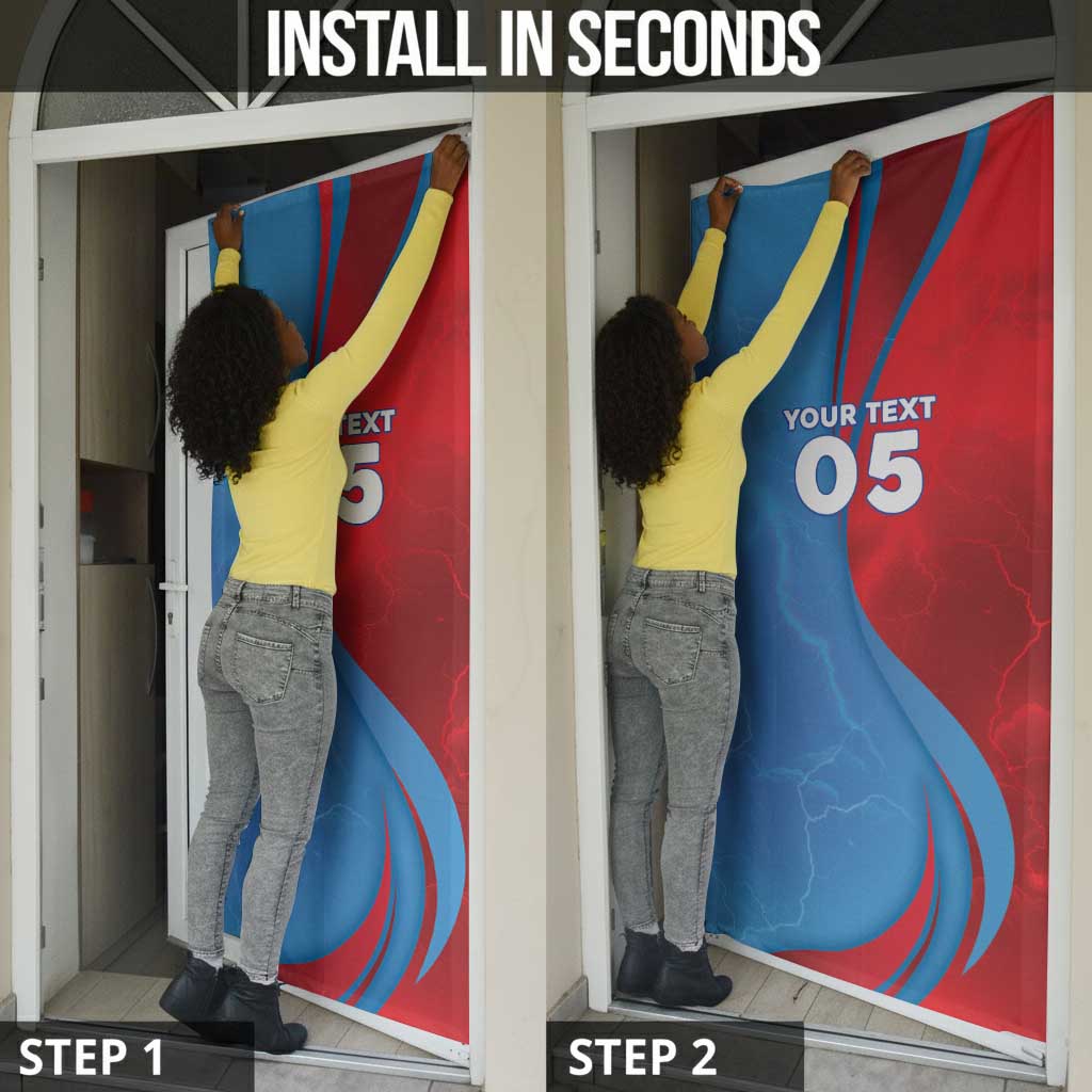 Custom Football 2026 DR Congo Leopards Door Cover Lightning Style
