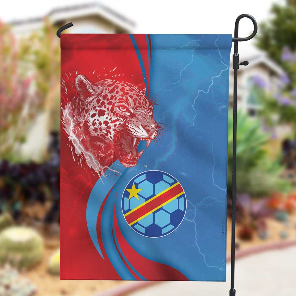 Football 2026 DR Congo Leopards Garden Flag Lightning Style