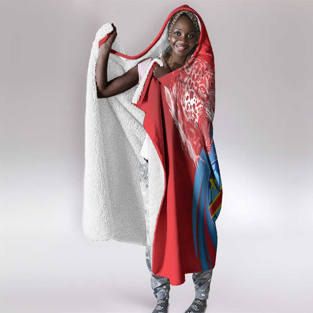 Football 2026 DR Congo Leopards Hooded Blanket Lightning Style