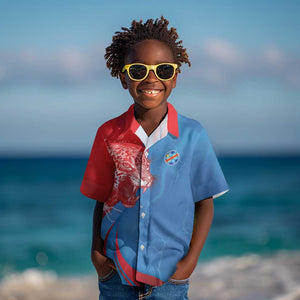 Custom Football 2026 DR Congo Leopards Kid Hawaiian Shirt Lightning Style
