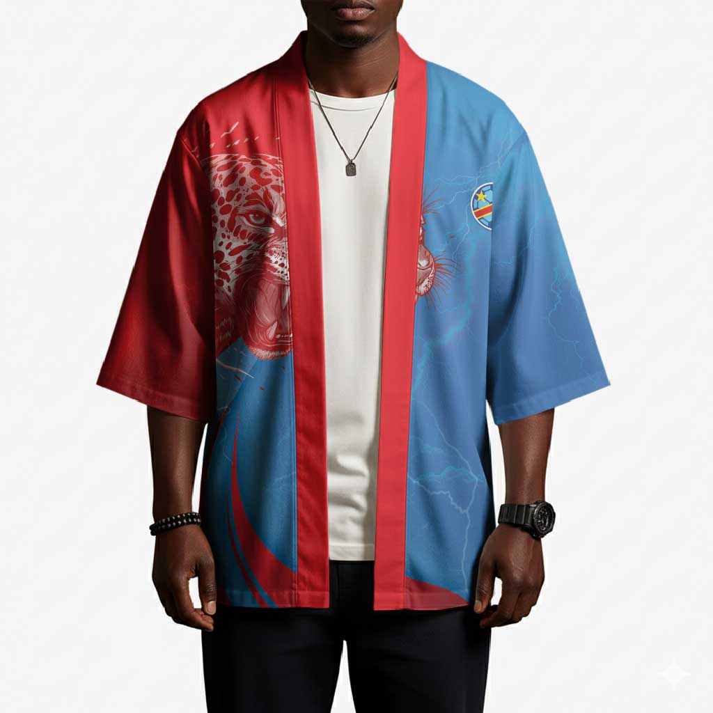 Custom Football 2026 DR Congo Leopards Kimono Lightning Style