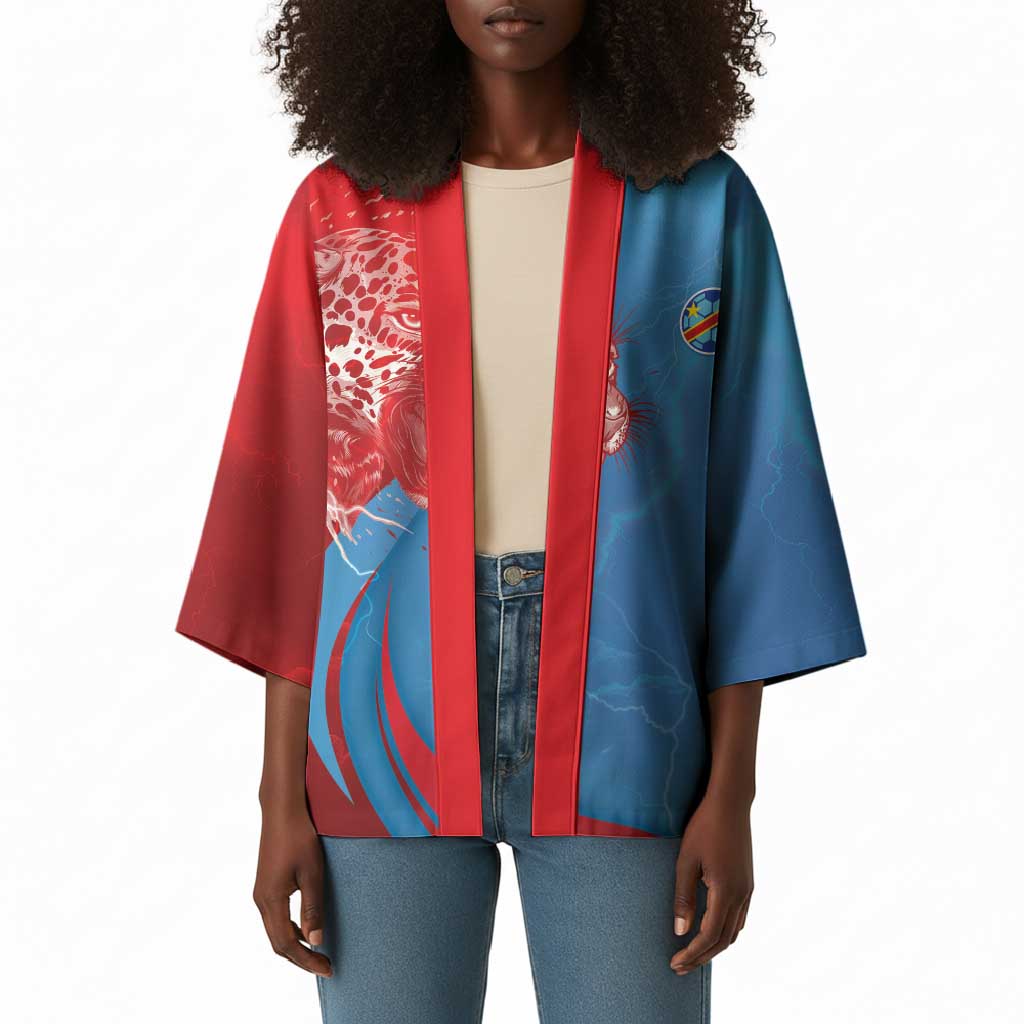 Custom Football 2026 DR Congo Leopards Kimono Lightning Style