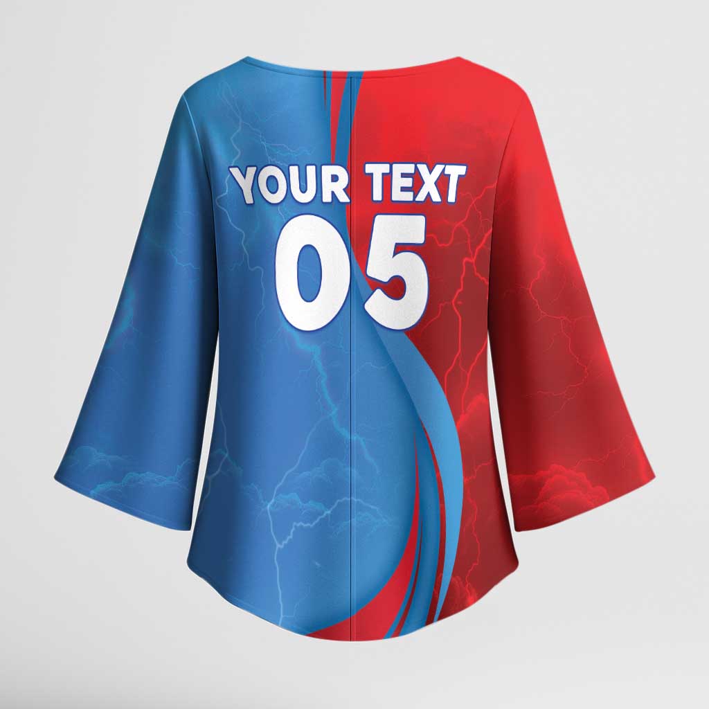 Custom Football 2026 DR Congo Leopards Kimono Sleeve Blouse Lightning Style