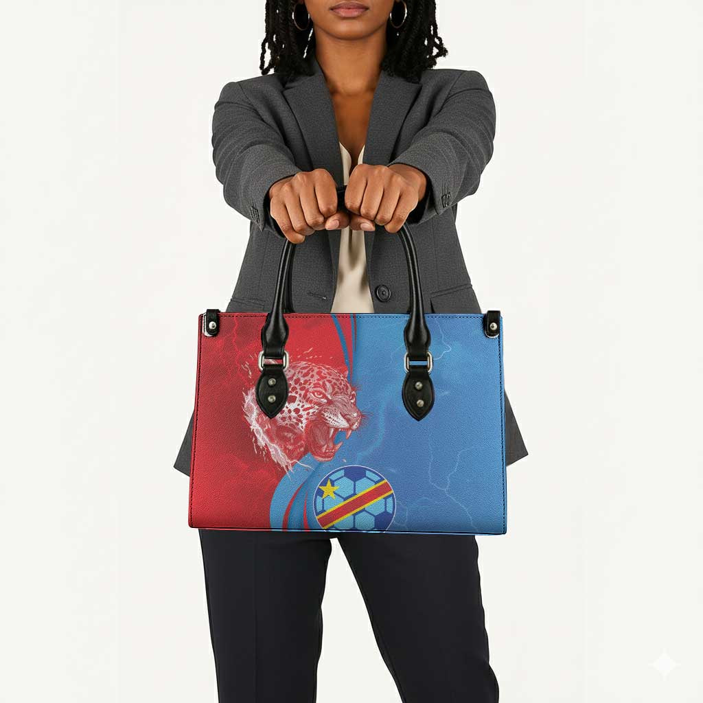 Football 2026 DR Congo Leopards Leather Bag Lightning Style