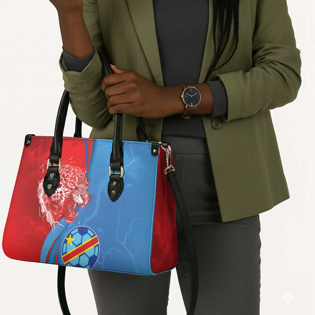 Football 2026 DR Congo Leopards Leather Bag Lightning Style