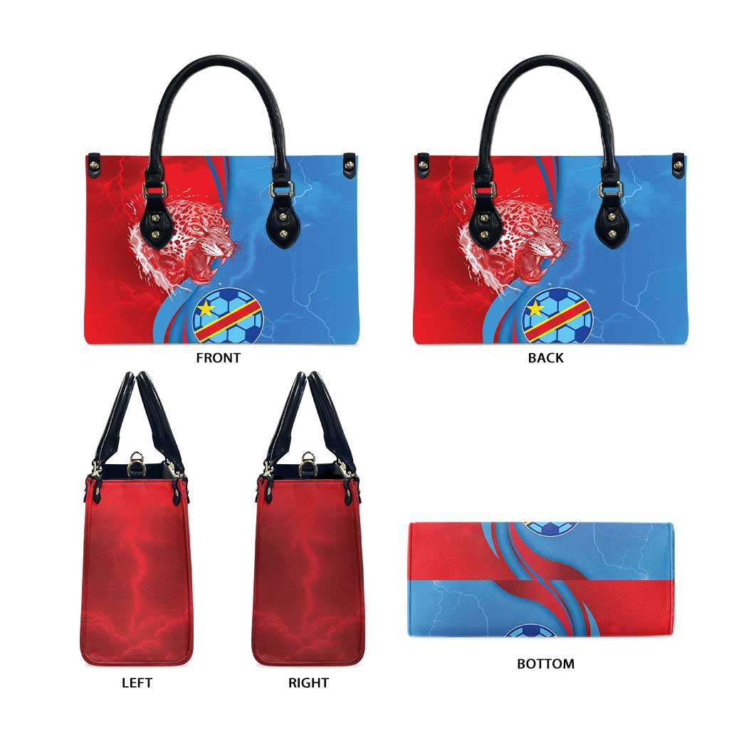 Football 2026 DR Congo Leopards Leather Bag Lightning Style