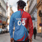 Custom Football 2026 DR Congo Leopards Long Sleeve Button Shirt Lightning Style