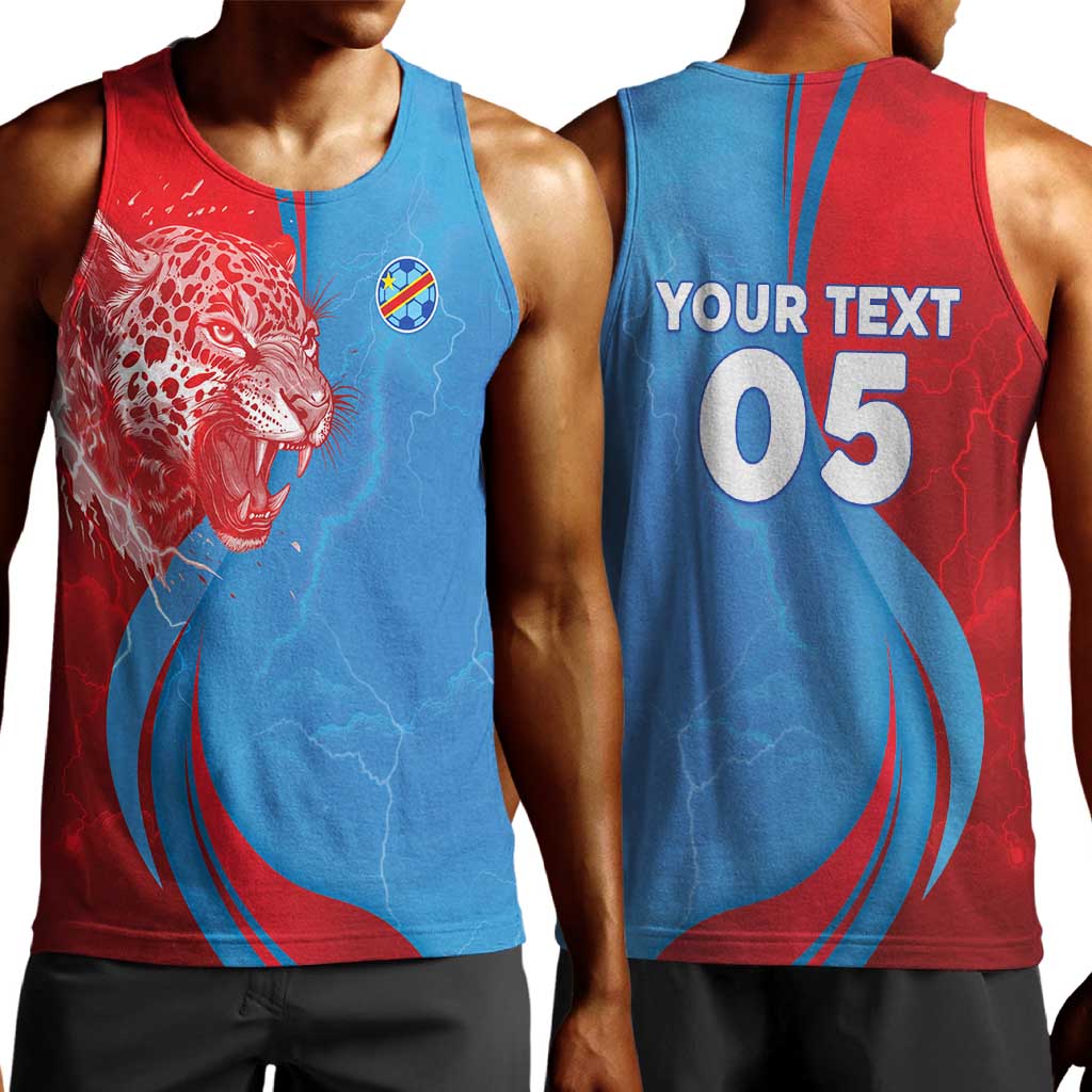 Custom Football 2026 DR Congo Leopards Men Tank Top Lightning Style