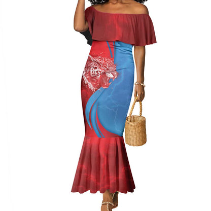 Custom Football 2026 DR Congo Leopards Mermaid Dress Lightning Style