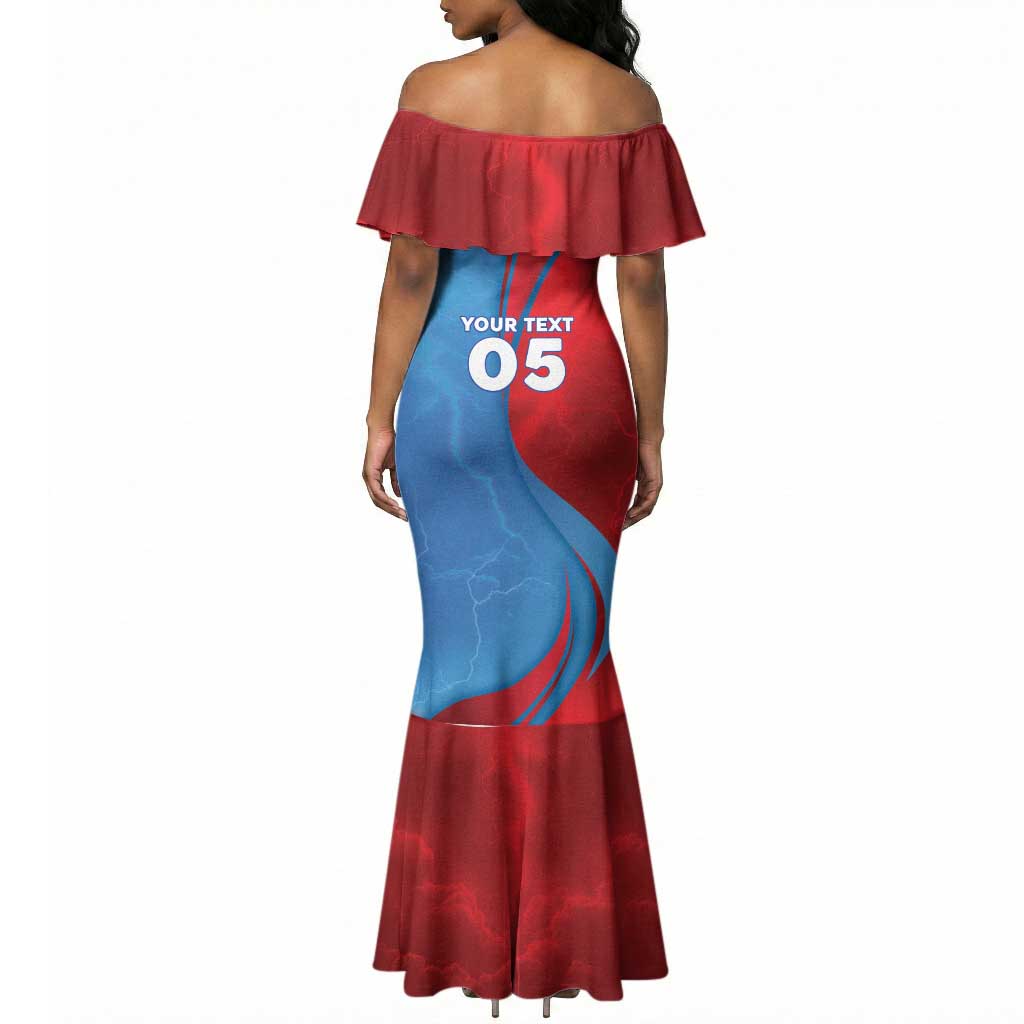 Custom Football 2026 DR Congo Leopards Mermaid Dress Lightning Style