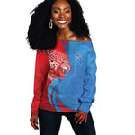 Custom Football 2026 DR Congo Leopards Off Shoulder Sweater Lightning Style