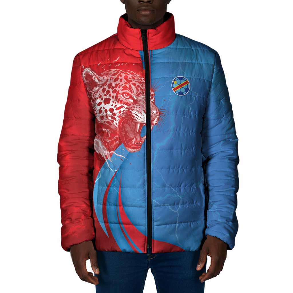 Custom Football 2026 DR Congo Leopards Padded Jacket Lightning Style