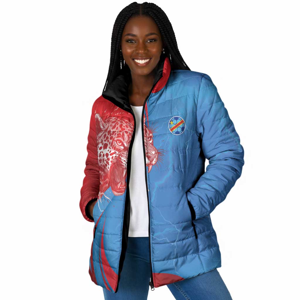 Custom Football 2026 DR Congo Leopards Padded Jacket Lightning Style