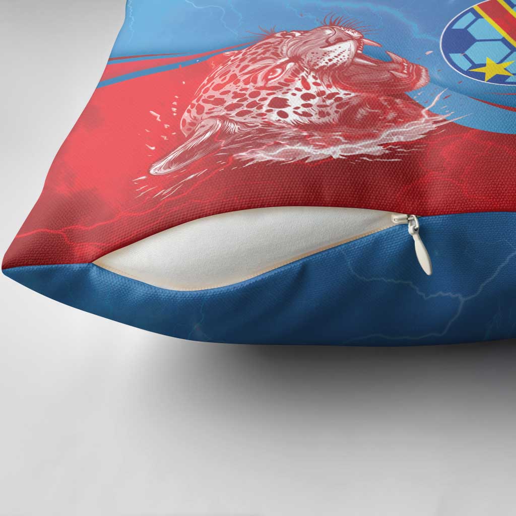 Football 2026 DR Congo Leopards Pillow Cover Lightning Style