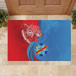 Football 2026 DR Congo Leopards Rubber Doormat Lightning Style