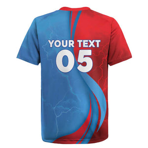 Custom Football 2026 DR Congo Leopards Rugby Jersey Lightning Style