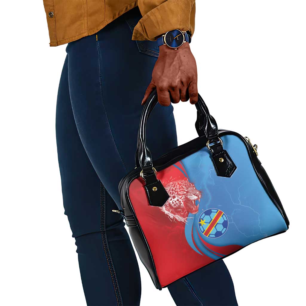 Football 2026 DR Congo Leopards Shoulder Handbag Lightning Style