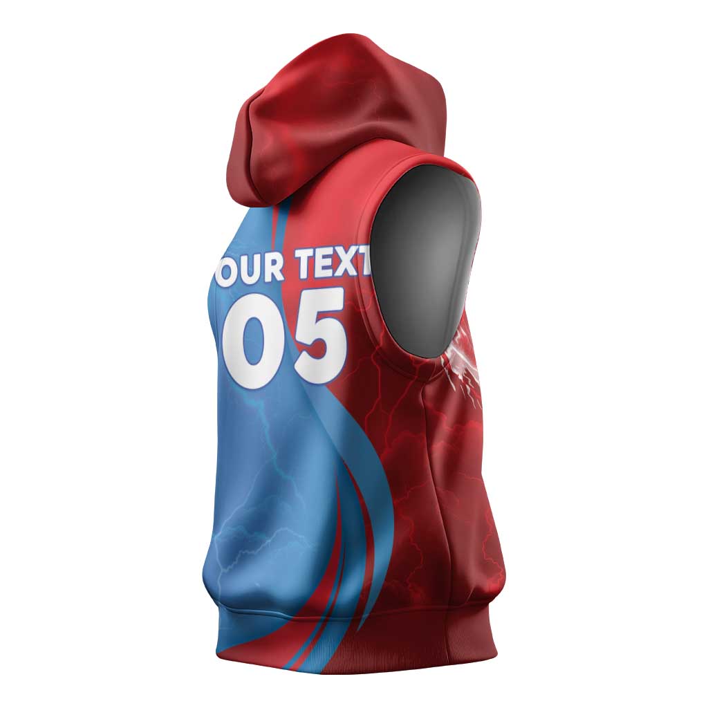 Custom Football 2026 DR Congo Leopards Sleeveless Hoodie Lightning Style
