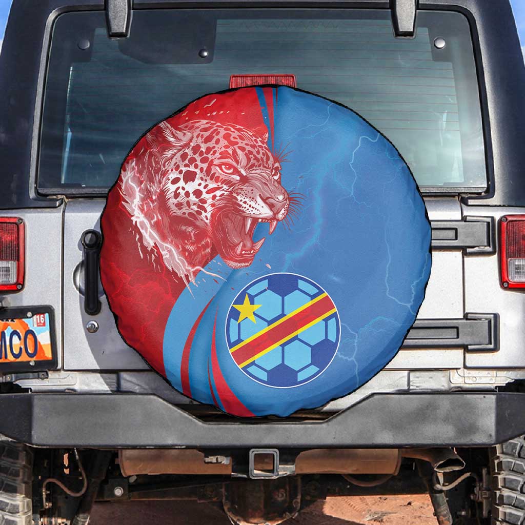 Football 2026 DR Congo Leopards Spare Tire Cover Lightning Style