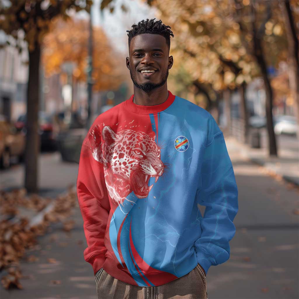 Custom Football 2026 DR Congo Leopards Sweatshirt Lightning Style