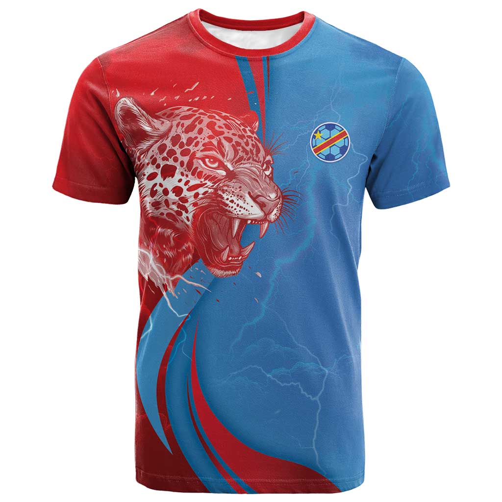 Custom Football 2026 DR Congo Leopards T shirt Lightning Style
