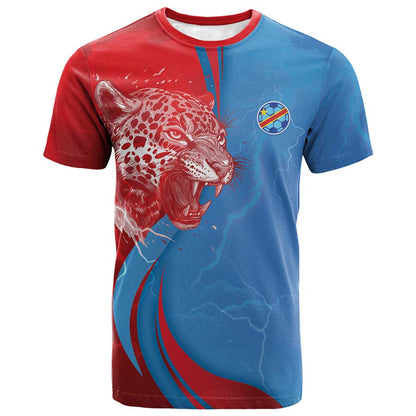 Custom Football 2026 DR Congo Leopards T shirt Lightning Style