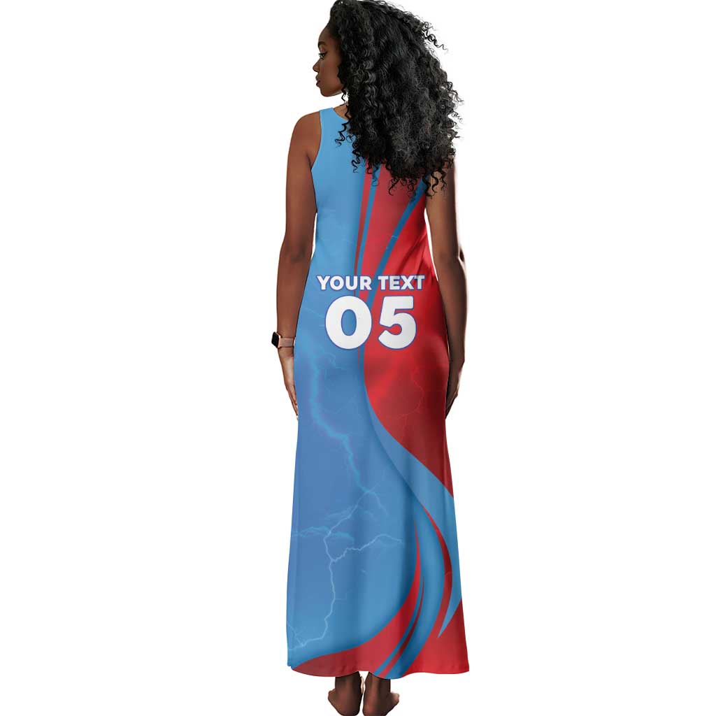 Custom Football 2026 DR Congo Leopards Tank Maxi Dress Lightning Style