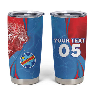 Custom Football 2026 DR Congo Leopards Tumbler Cup Lightning Style