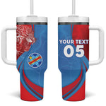 Custom Football 2026 DR Congo Leopards Tumbler With Handle Lightning Style