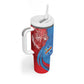 Custom Football 2026 DR Congo Leopards Tumbler With Handle Lightning Style