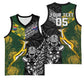 Custom Rugby New Zealand South Africa Basketball Jersey Maori Tiki Springboks Together