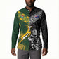 Custom Rugby New Zealand South Africa Button Sweatshirt Maori Tiki Springboks Together