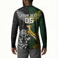 Custom Rugby New Zealand South Africa Button Sweatshirt Maori Tiki Springboks Together