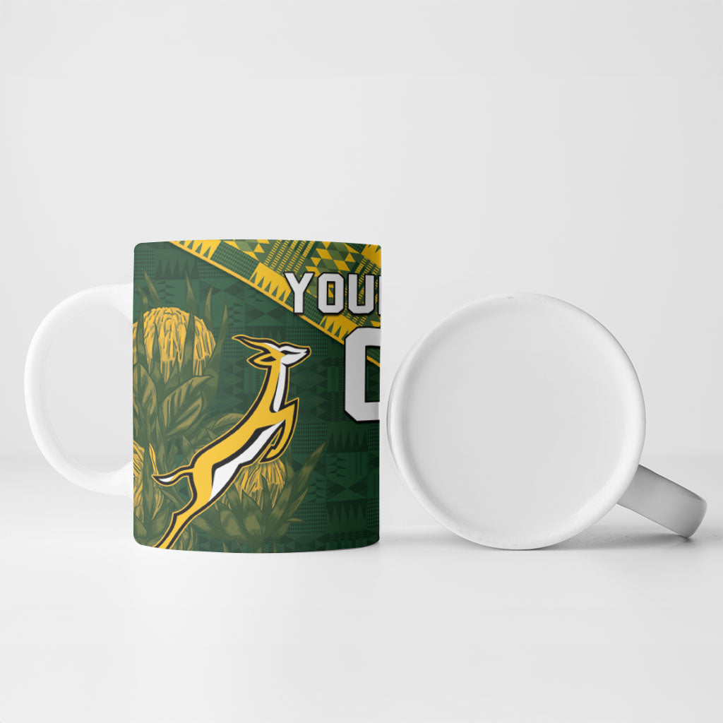 Custom Rugby New Zealand South Africa Ceramic Mug Maori Tiki Springboks Together