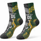 Custom Rugby New Zealand South Africa Crew Socks Maori Tiki Springboks Together
