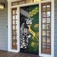 Custom Rugby New Zealand South Africa Door Cover Maori Tiki Springboks Together